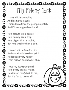 Halloween poem for practicing reading fluency in the classroom